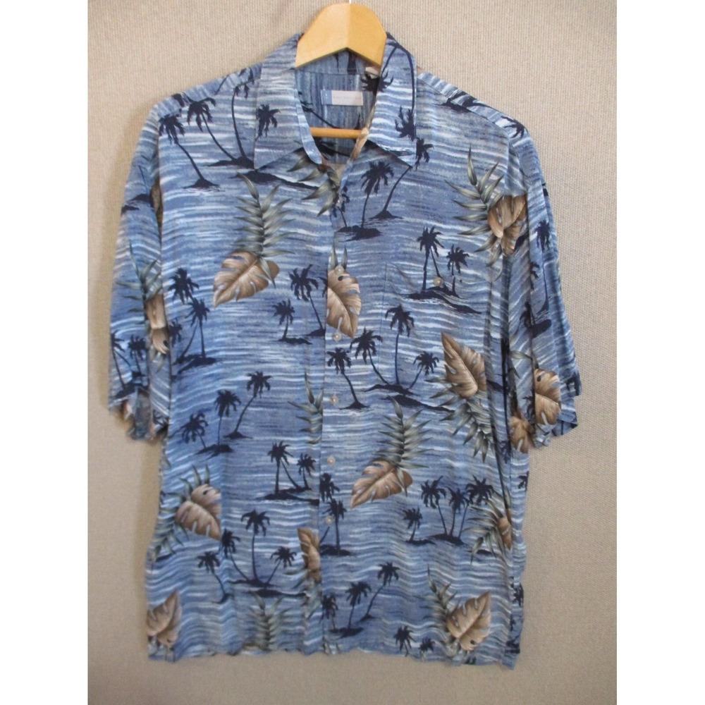 VTG Half Moon Bay Rayon Hawaiian Shirt Size L